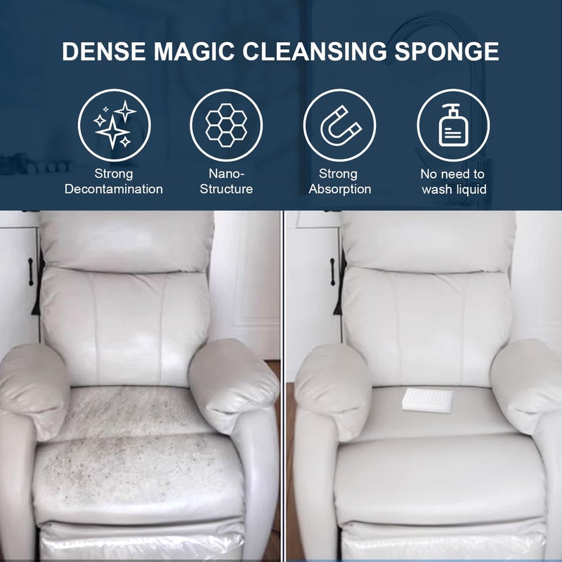POWOBEST Magic Sponge Eraser,POWOBEST 50 Pack 2X Density Extra Thick Melamine Sponge,Household Extra Large Cleaning Pads,Melamine Foam, No Scratches Cleaning Sponge,Multi-Purpose Bathroom,Floor, Kitchen - Image 2